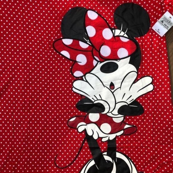 DISNEY PARKS MINNIE MOUSE RED POLKA DOT SHIRT M- 1 left! - Picture 2 of 5